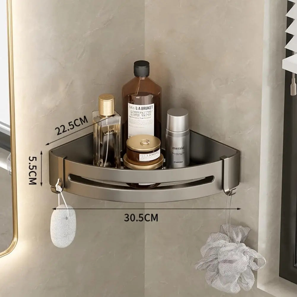 Triangle Adhesive Shower Caddy Set For Corner Showers
